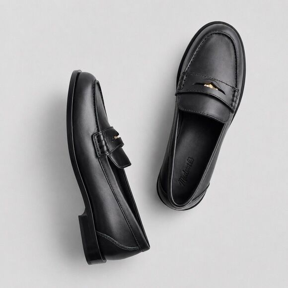 Madewell Shoes - Madewell Grayson Leather Penny Loafer Womens 10 Black Business Preppy NX647